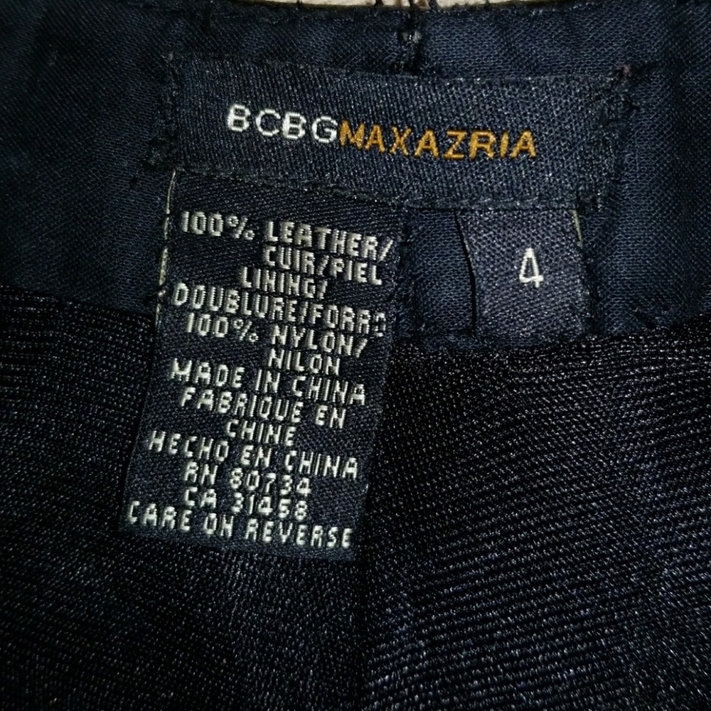 BCBG LEATHER PANTS 100% GENUINE EUC